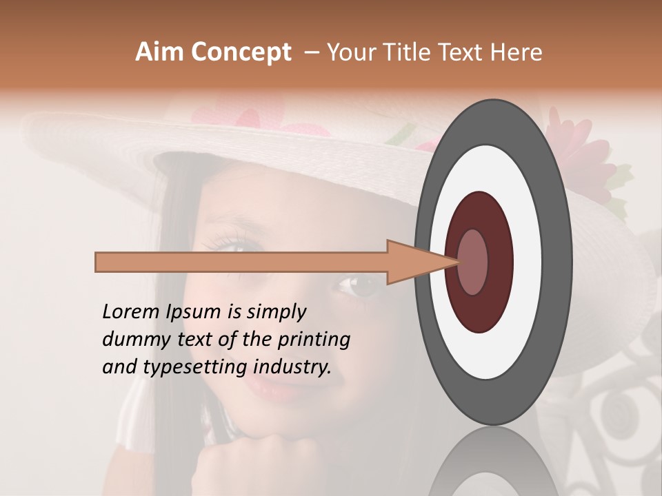 Girl Pose Easter PowerPoint Template