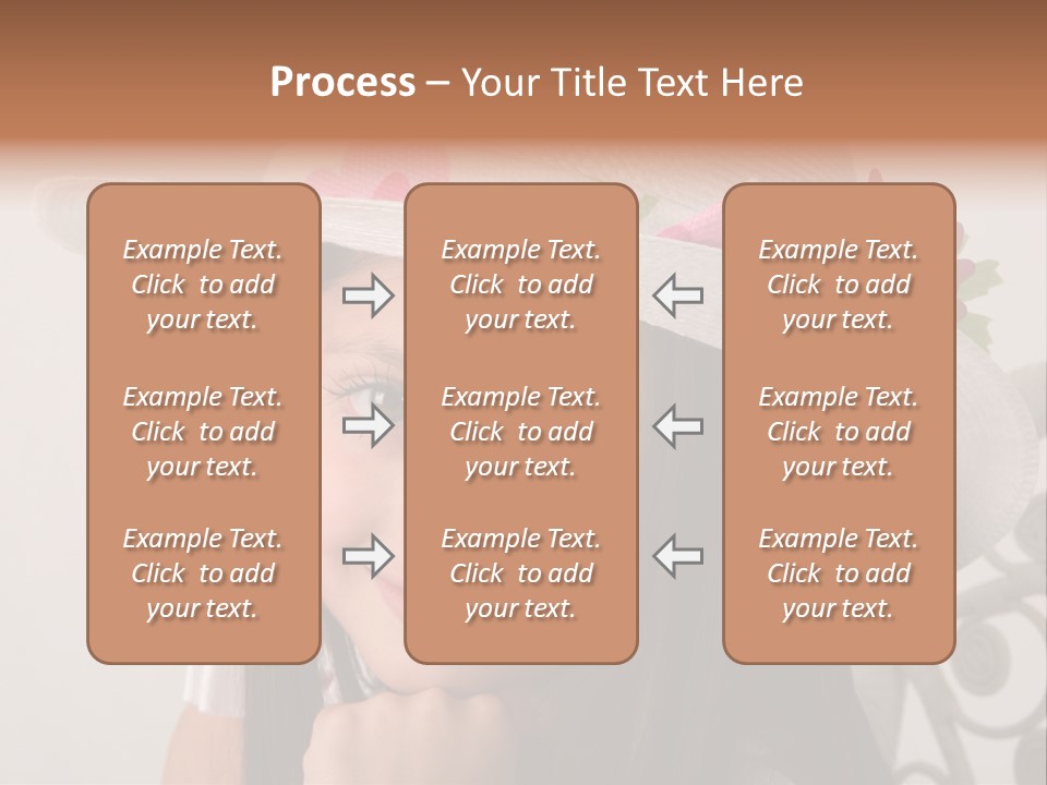 Girl Pose Easter PowerPoint Template