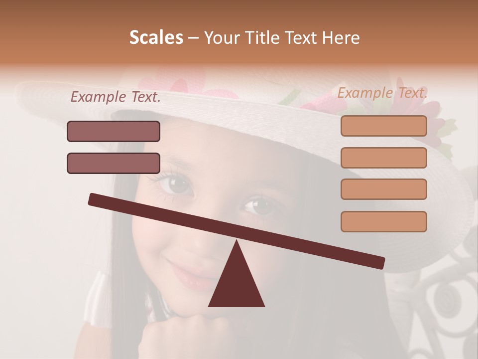 Girl Pose Easter PowerPoint Template