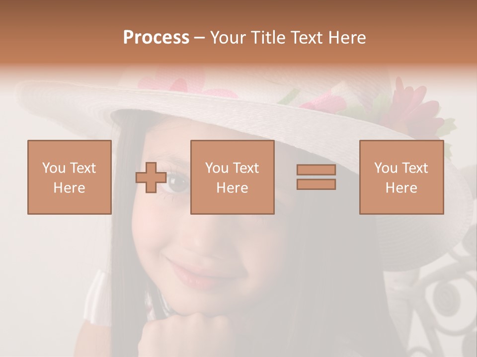 Girl Pose Easter PowerPoint Template