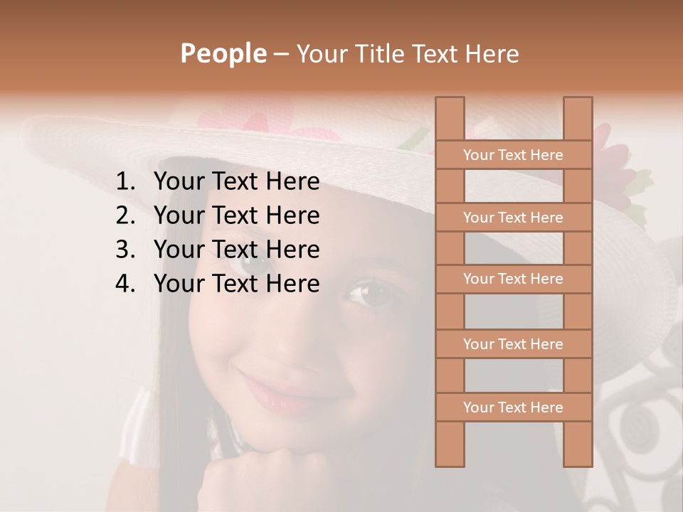 Girl Pose Easter PowerPoint Template