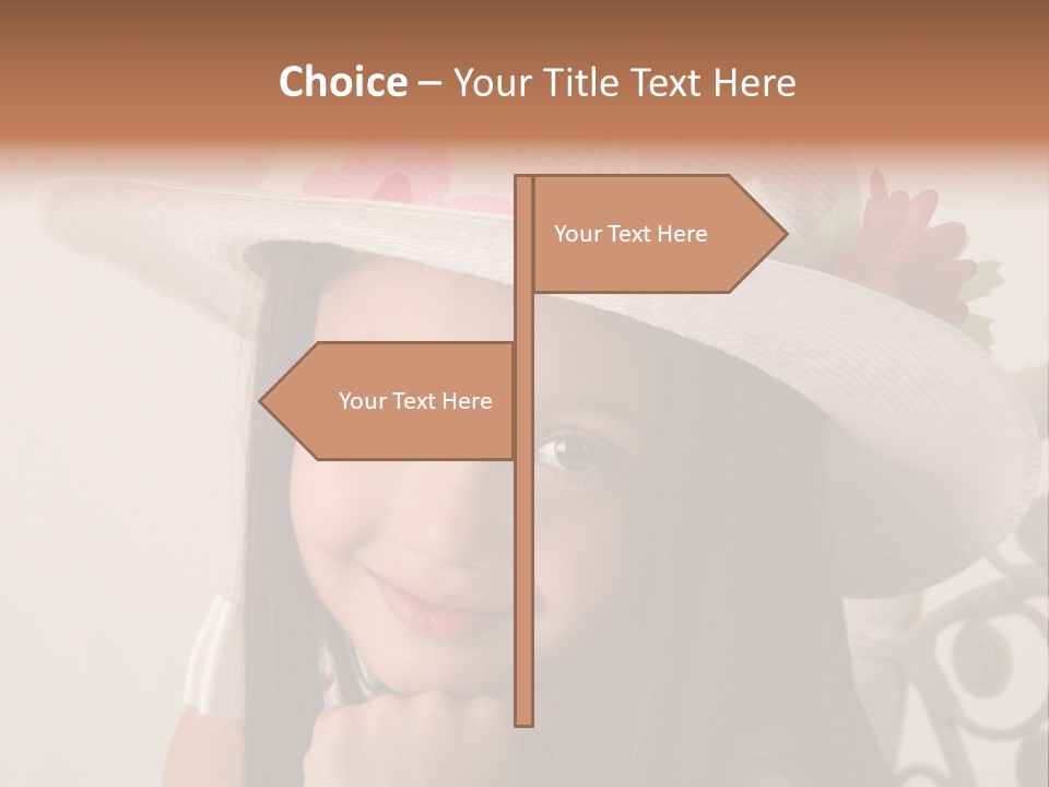 Girl Pose Easter PowerPoint Template