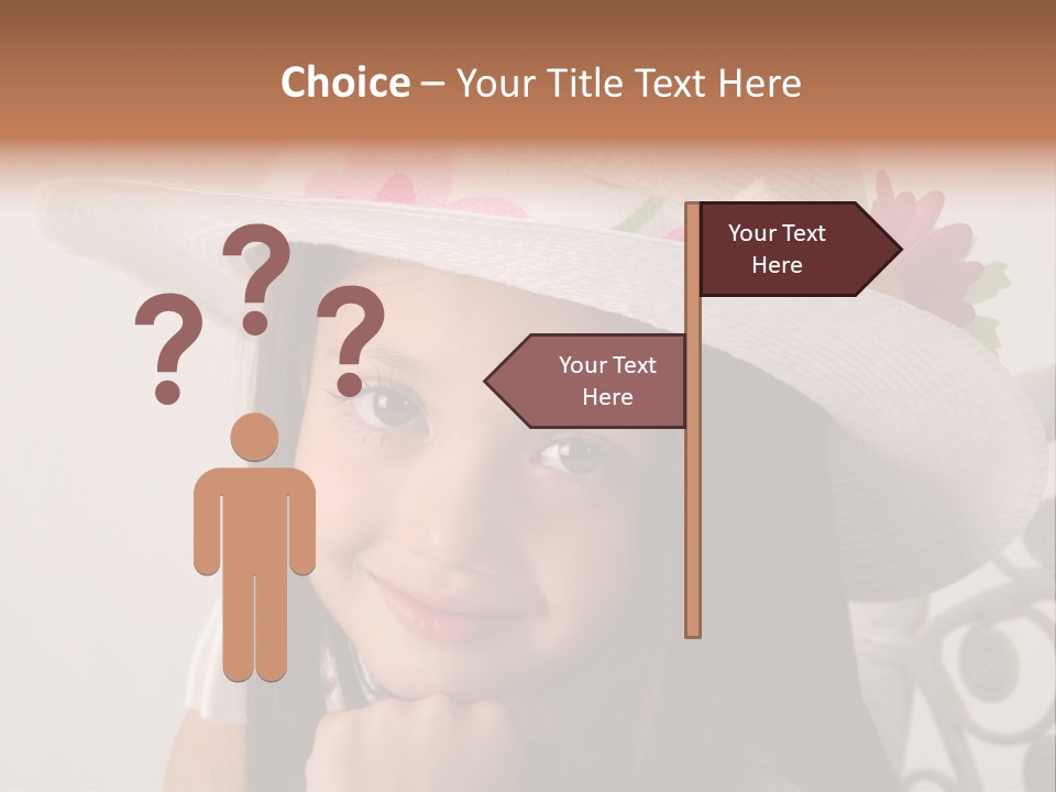 Girl Pose Easter PowerPoint Template