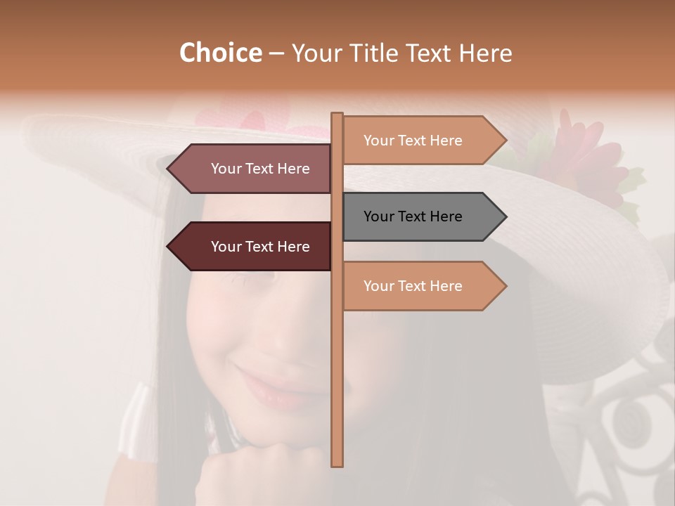 Girl Pose Easter PowerPoint Template