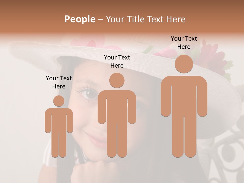 Girl Pose Easter PowerPoint Template