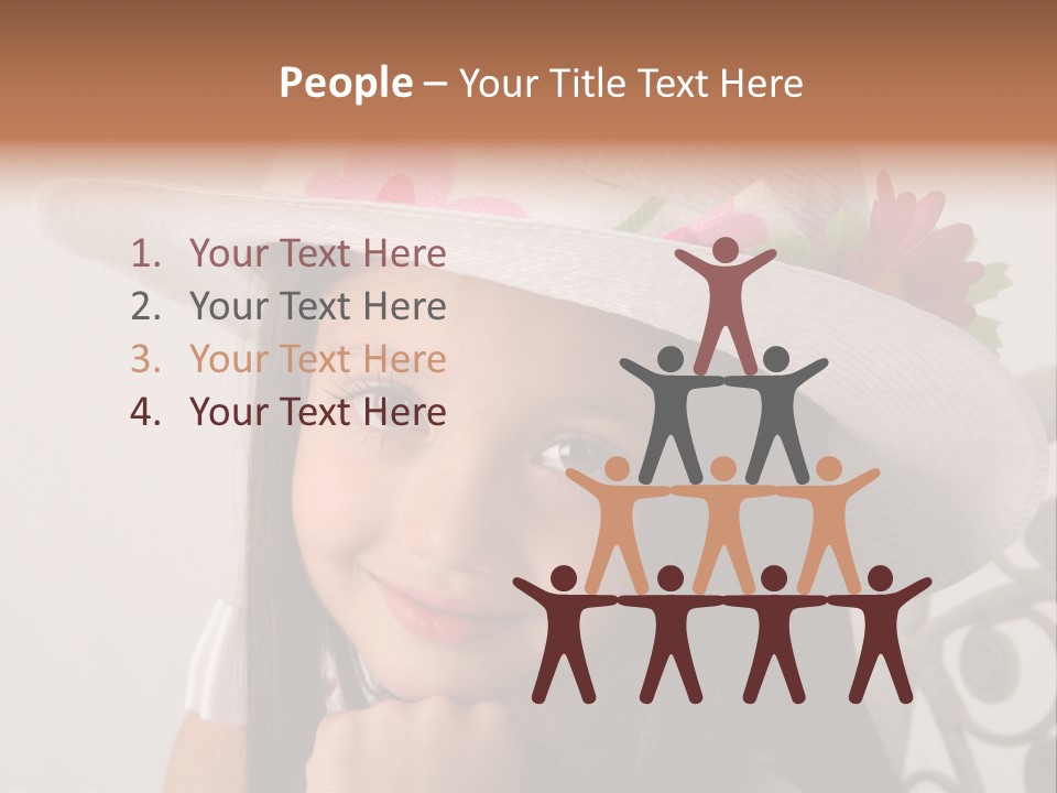 Girl Pose Easter PowerPoint Template