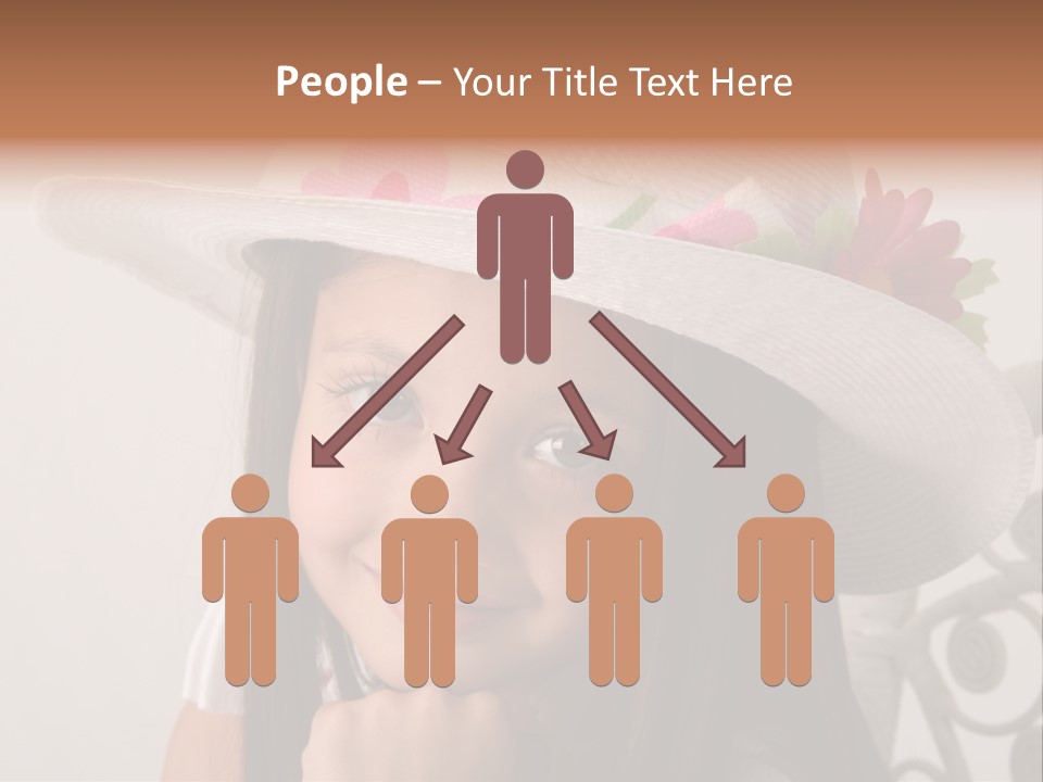 Girl Pose Easter PowerPoint Template