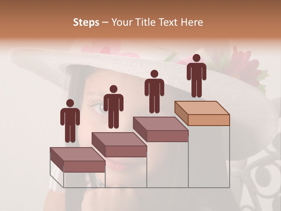 Girl Pose Easter PowerPoint Template