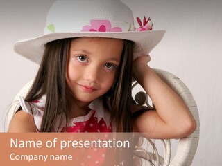 Hat Posed Cutie PowerPoint Template