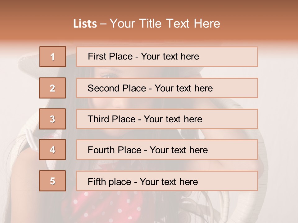 Hat Posed Cutie PowerPoint Template