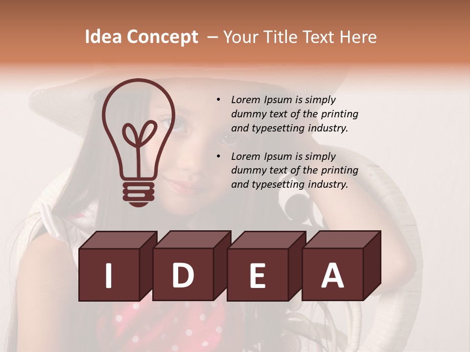 Hat Posed Cutie PowerPoint Template