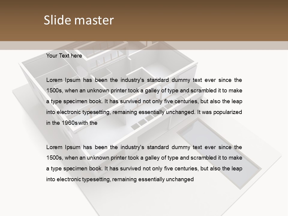 Dwelling Pencil Chalet PowerPoint Template