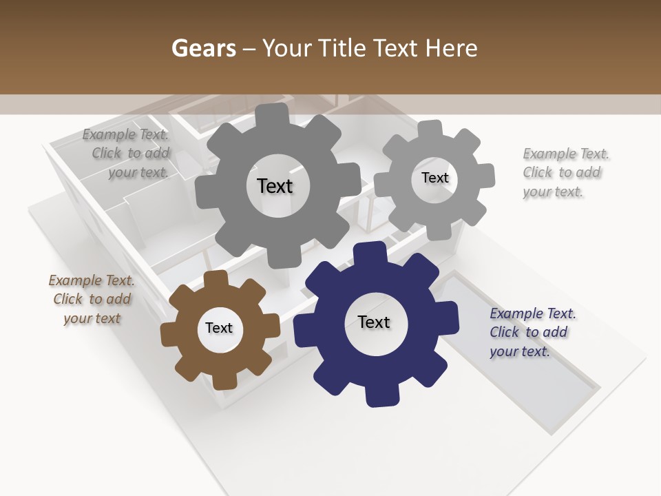 Dwelling Pencil Chalet PowerPoint Template