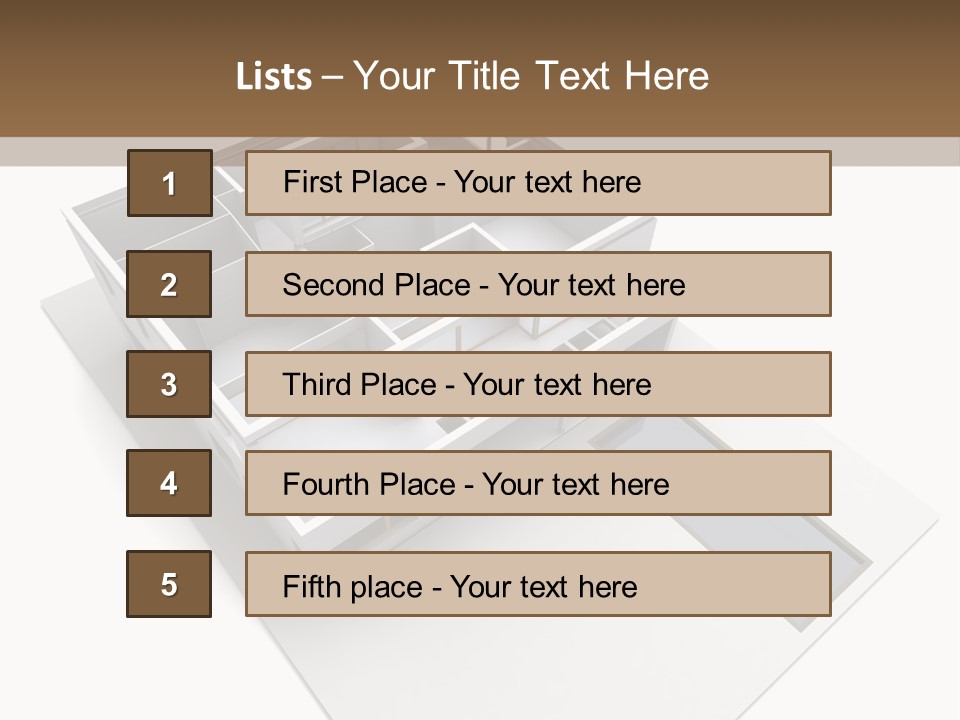 Dwelling Pencil Chalet PowerPoint Template