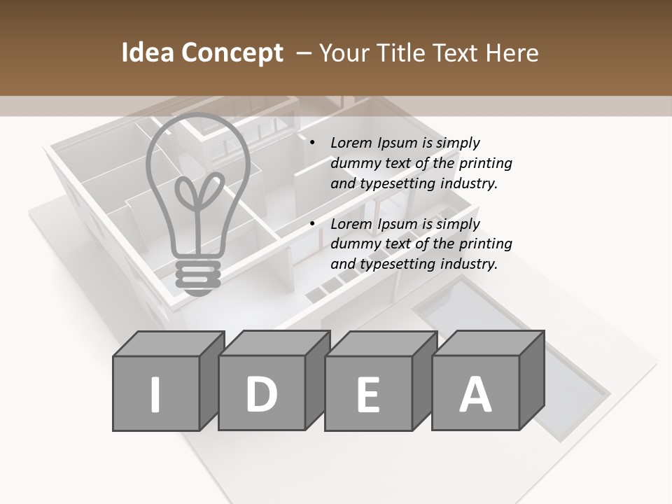 Dwelling Pencil Chalet PowerPoint Template