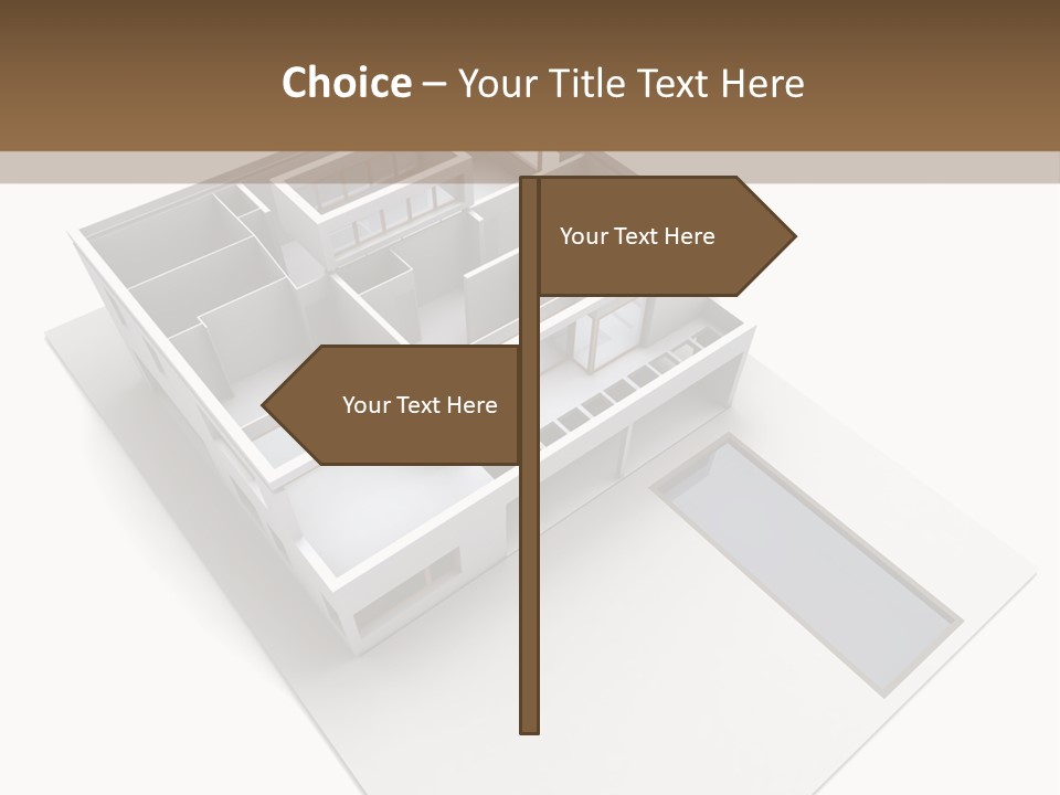 Dwelling Pencil Chalet PowerPoint Template