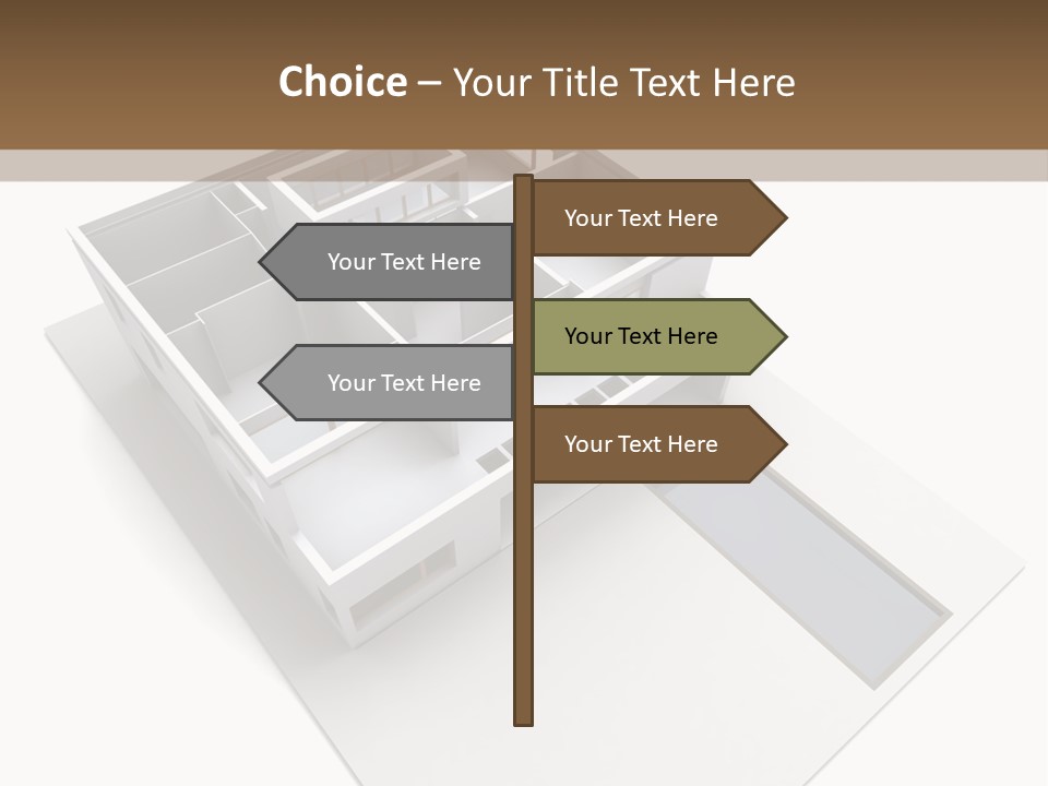 Dwelling Pencil Chalet PowerPoint Template