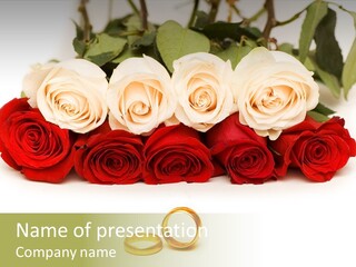 Married Marriage Rose PowerPoint Template