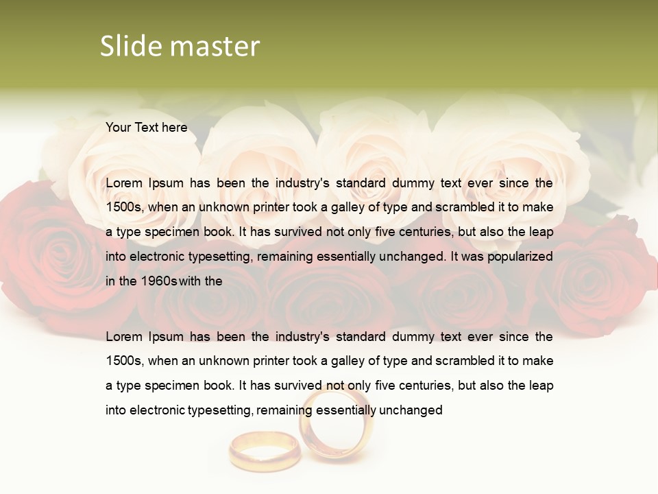 Married Marriage Rose PowerPoint Template