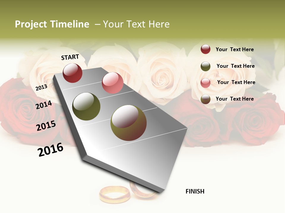Married Marriage Rose PowerPoint Template