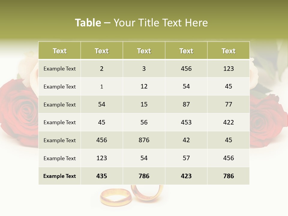 Married Marriage Rose PowerPoint Template