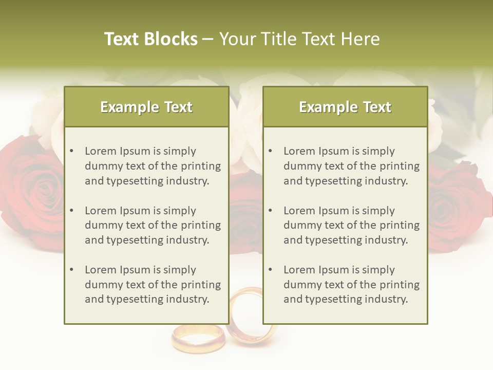 Married Marriage Rose PowerPoint Template