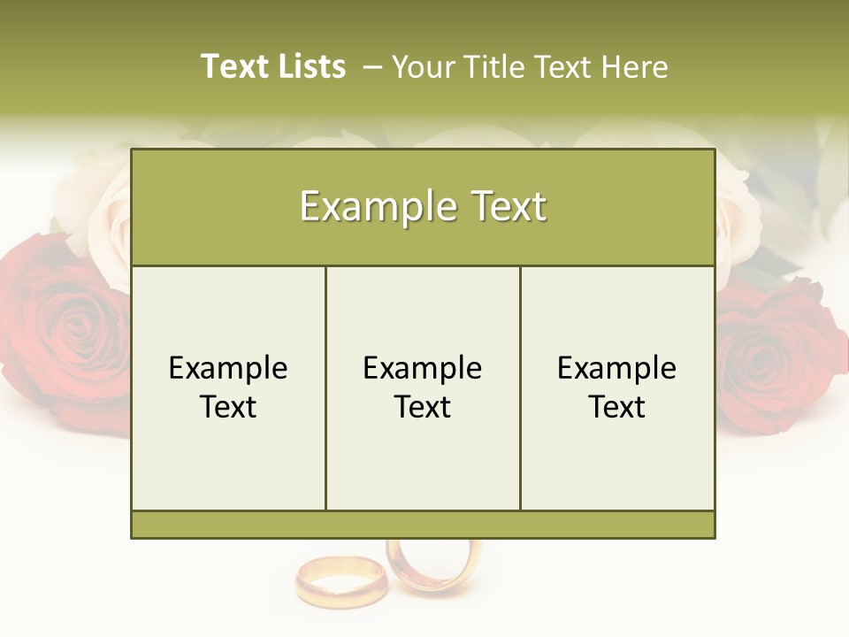 Married Marriage Rose PowerPoint Template