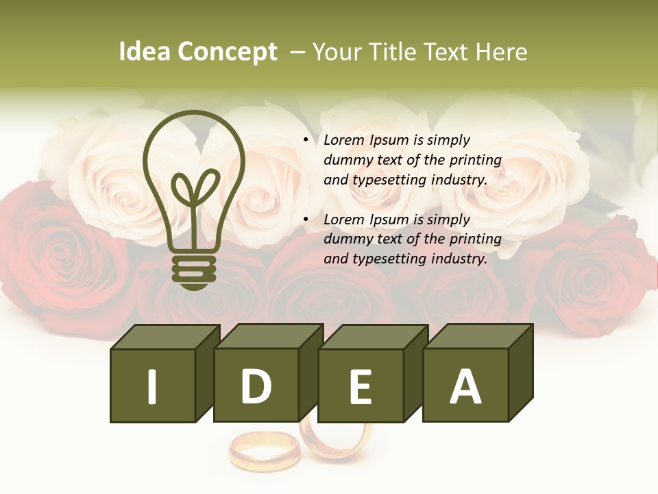 Married Marriage Rose PowerPoint Template