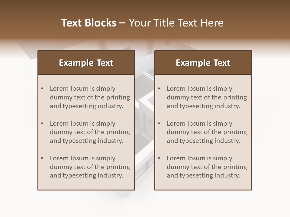 Domestic Construction Dwelling PowerPoint Template