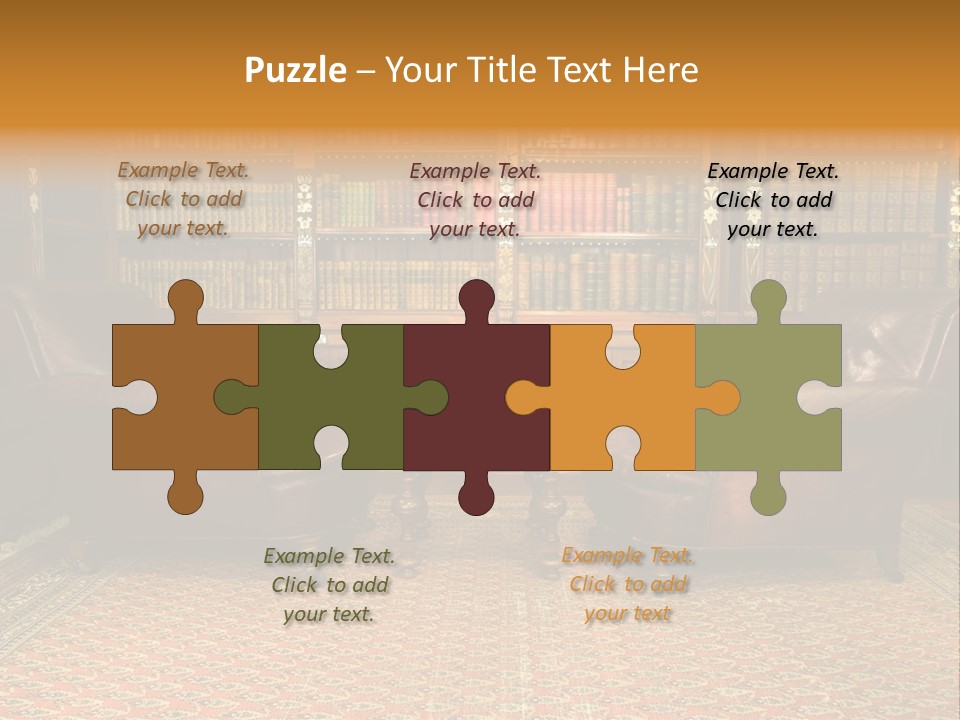 Indoor Shelf Leather PowerPoint Template