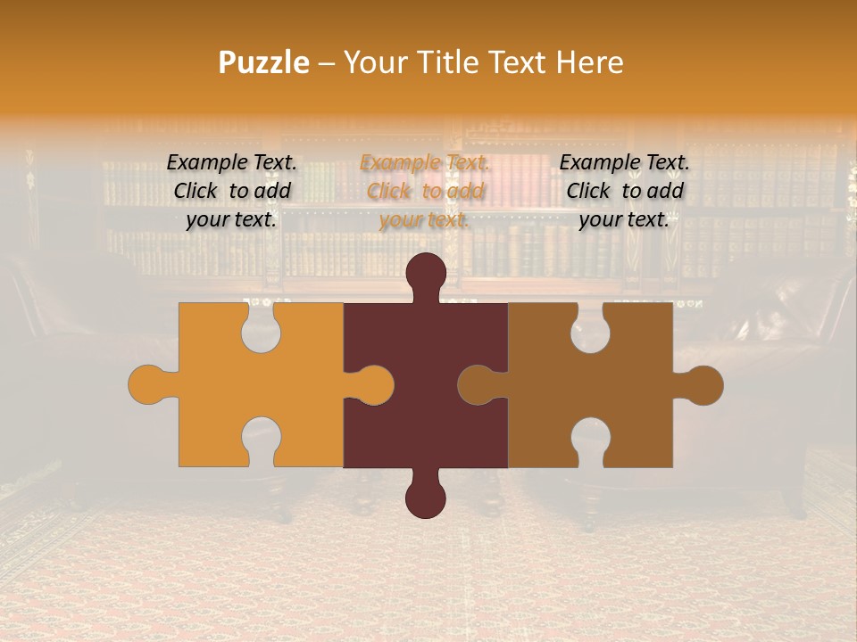 Indoor Shelf Leather PowerPoint Template