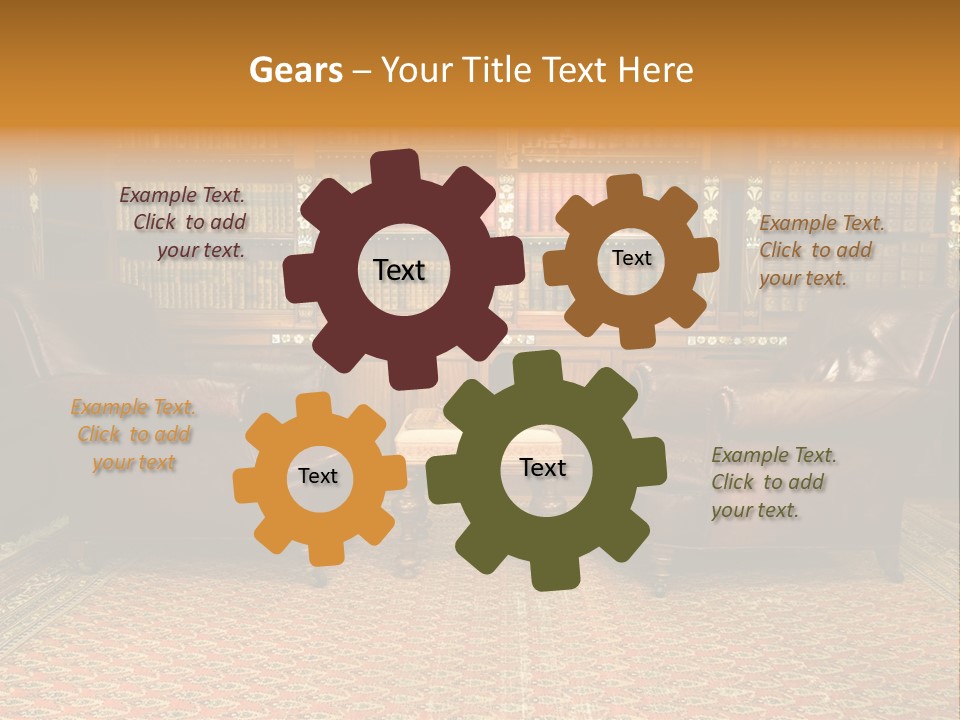 Indoor Shelf Leather PowerPoint Template