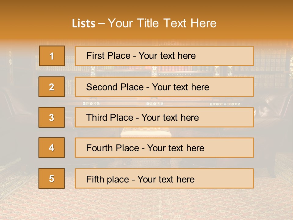 Indoor Shelf Leather PowerPoint Template