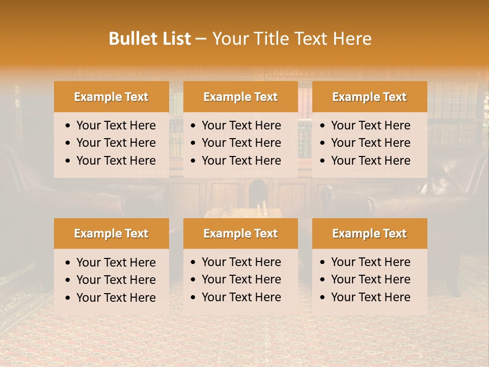 Indoor Shelf Leather PowerPoint Template