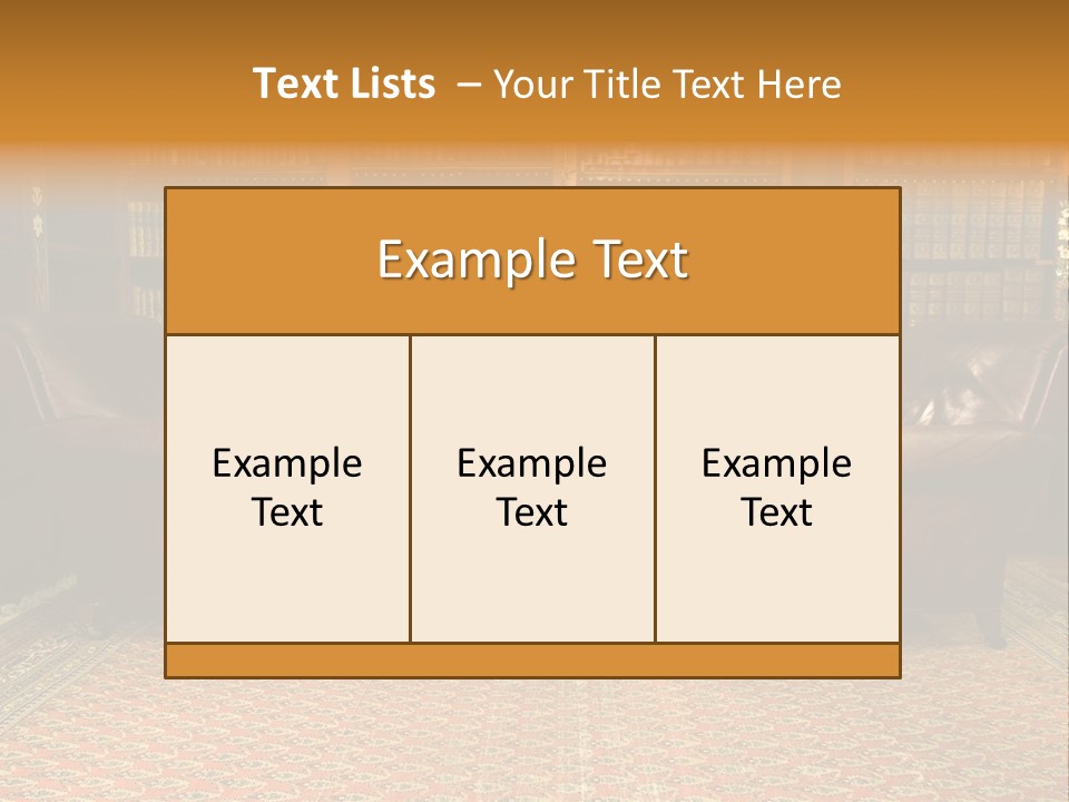 Indoor Shelf Leather PowerPoint Template