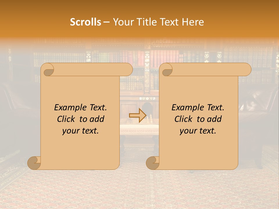 Indoor Shelf Leather PowerPoint Template