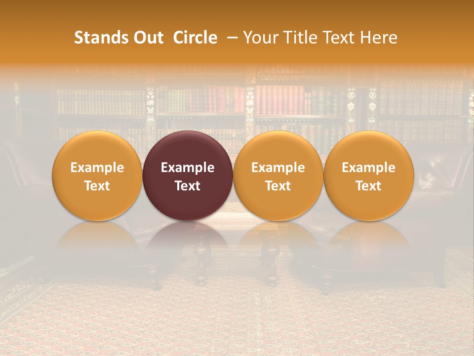 Indoor Shelf Leather PowerPoint Template