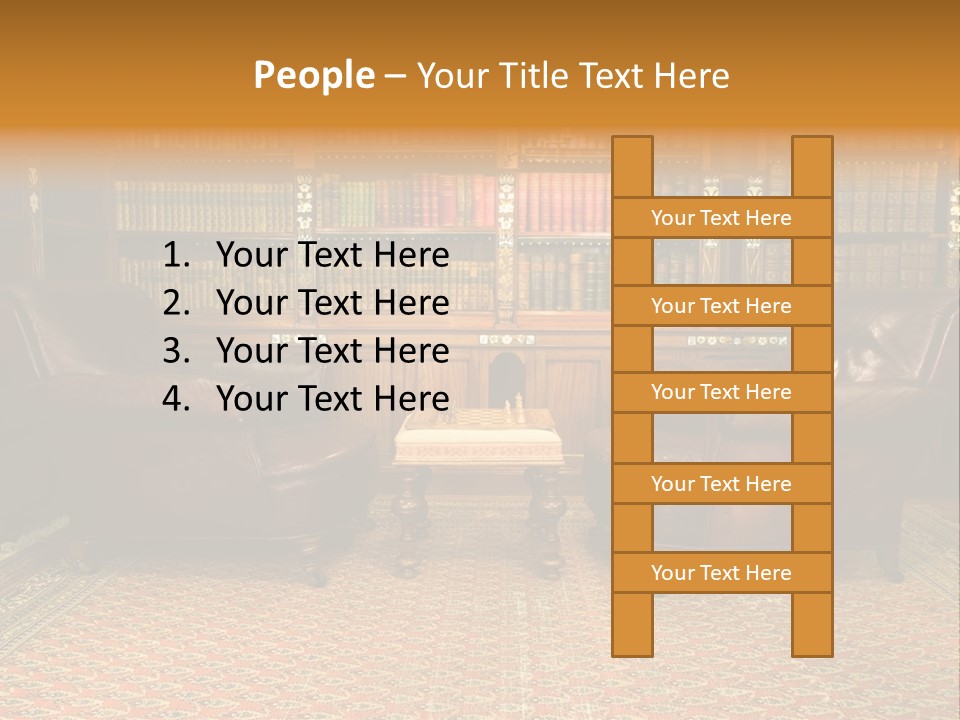 Indoor Shelf Leather PowerPoint Template