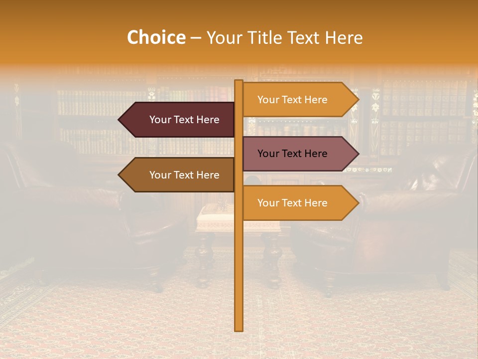 Indoor Shelf Leather PowerPoint Template