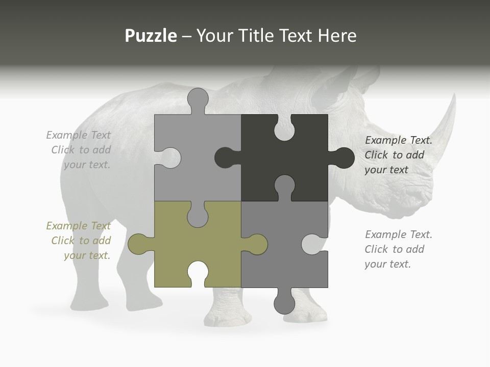 Rhinoceros Animal Danger PowerPoint Template