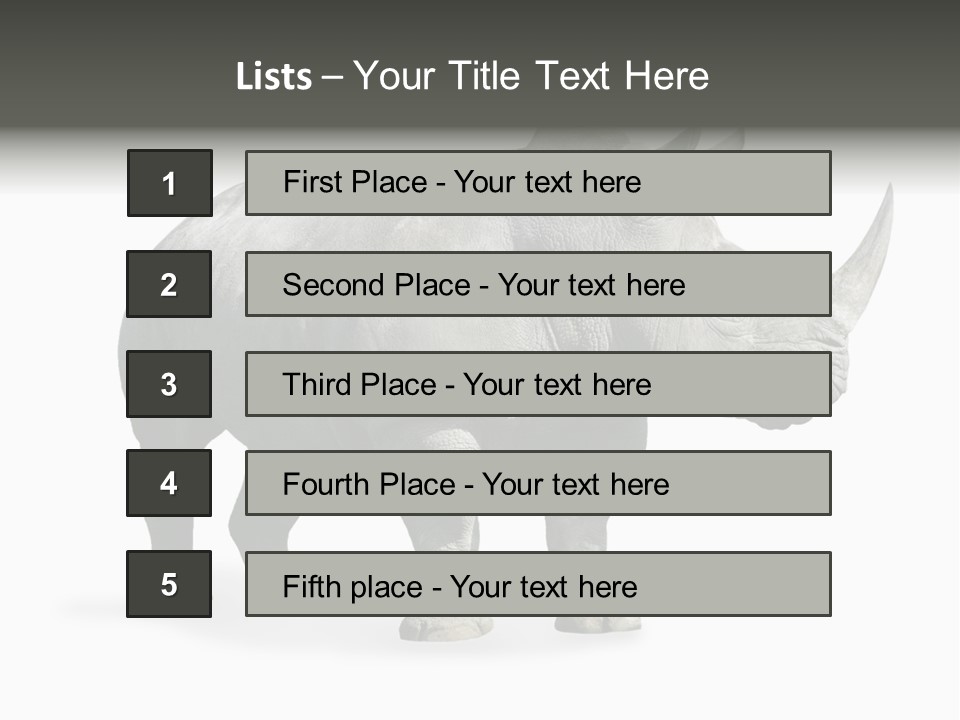 Rhinoceros Animal Danger PowerPoint Template