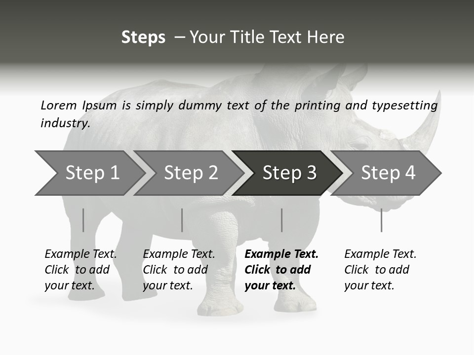 Rhinoceros Animal Danger PowerPoint Template