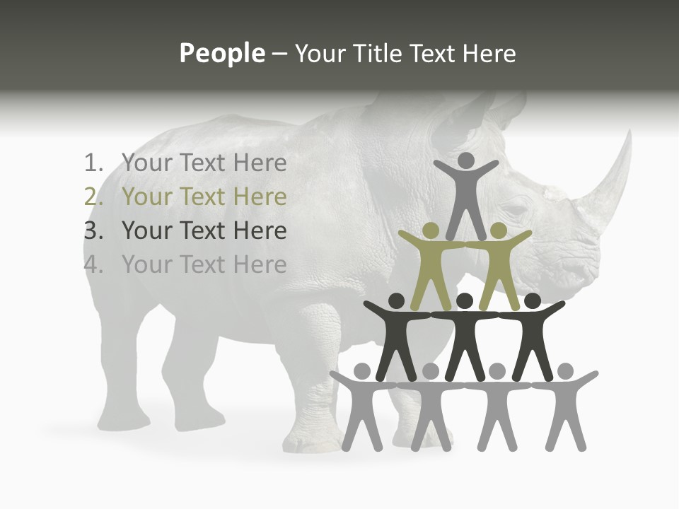 Rhinoceros Animal Danger PowerPoint Template