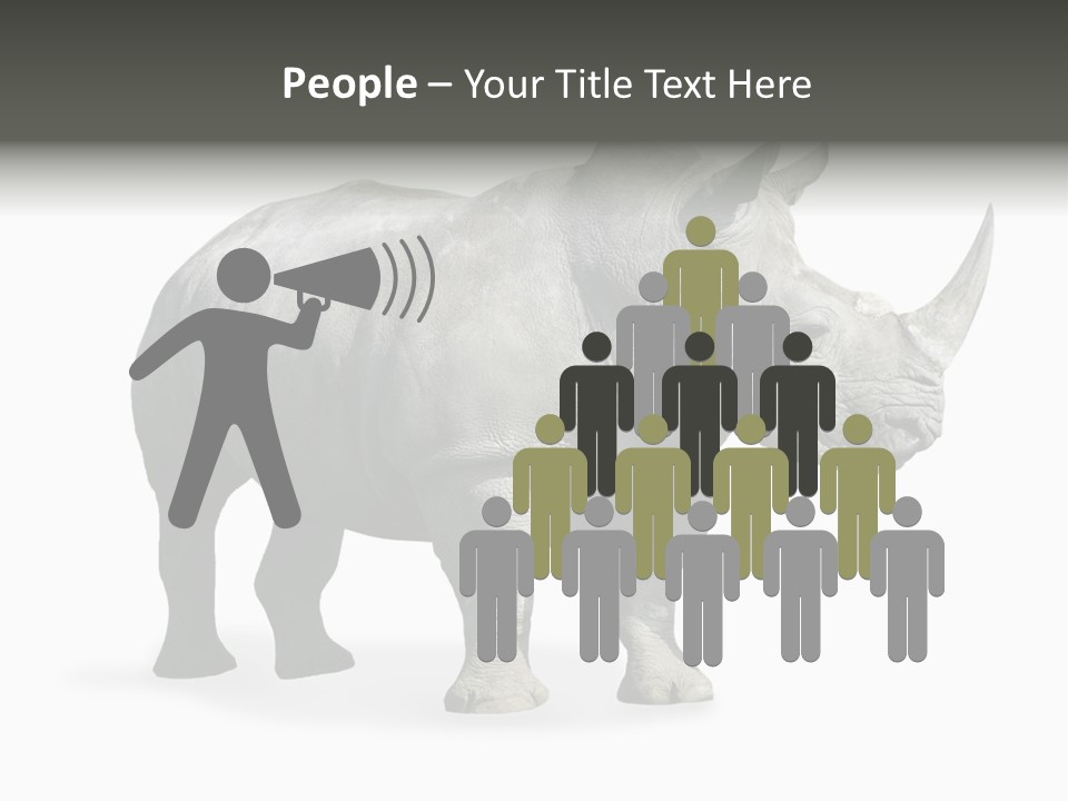 Rhinoceros Animal Danger PowerPoint Template