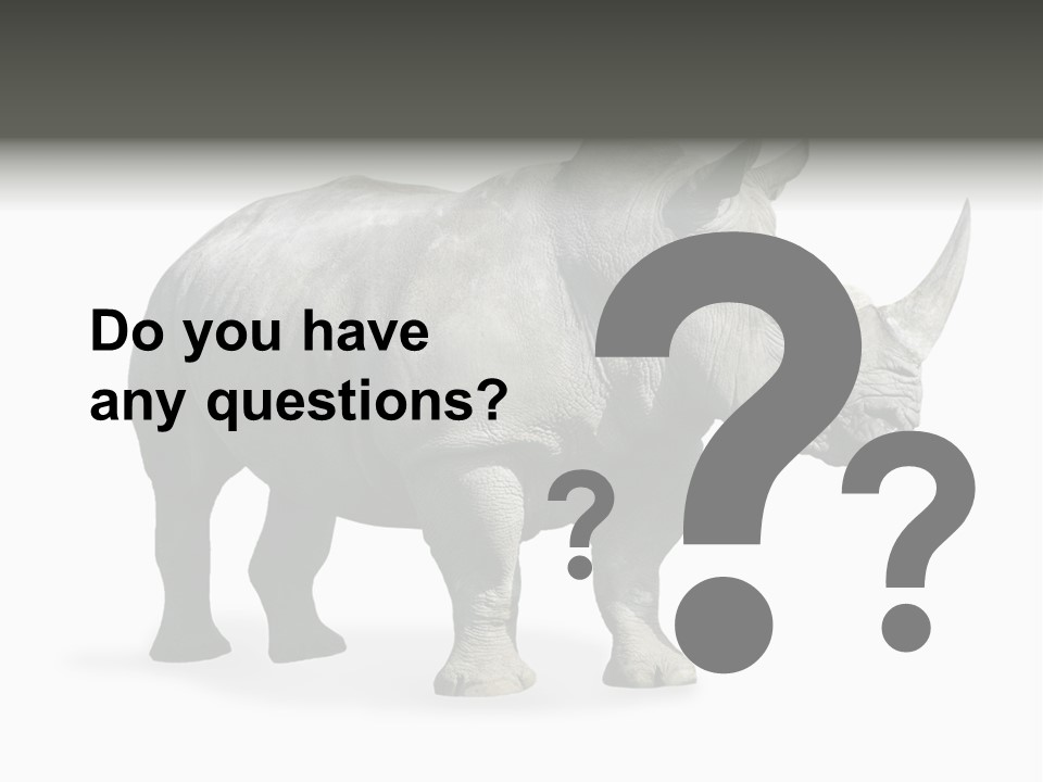 Rhinoceros Animal Danger PowerPoint Template