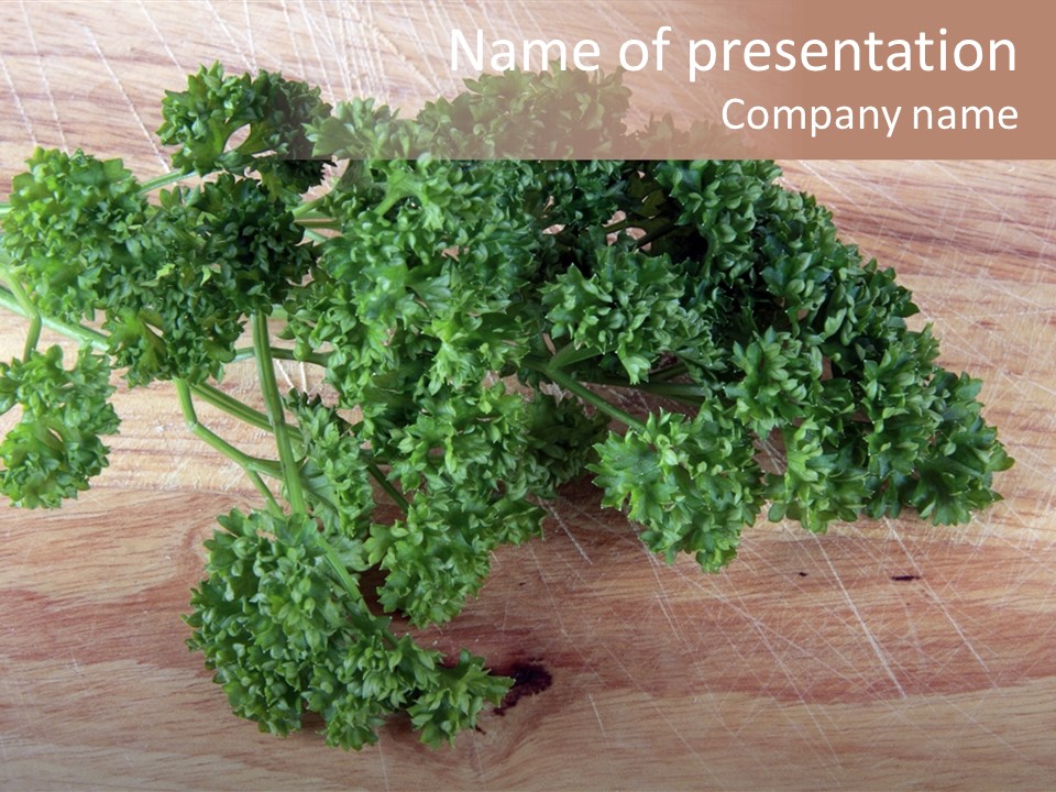 Cuisine Grass Parsley PowerPoint Template