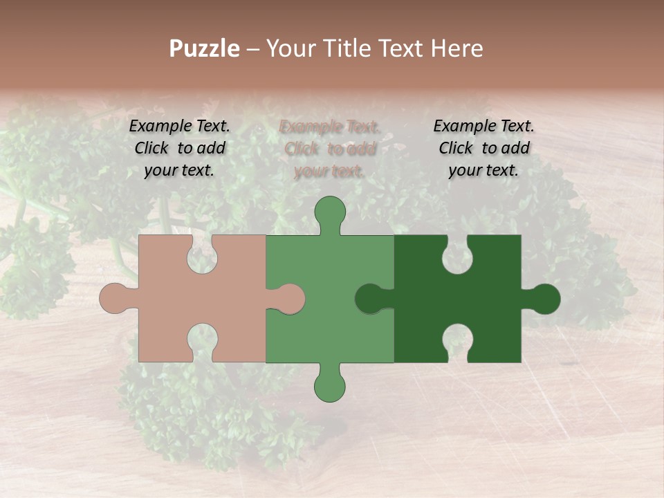 Cuisine Grass Parsley PowerPoint Template