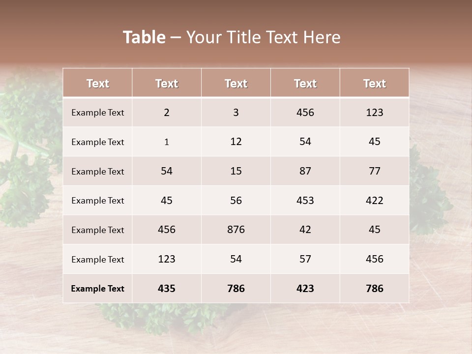 Cuisine Grass Parsley PowerPoint Template