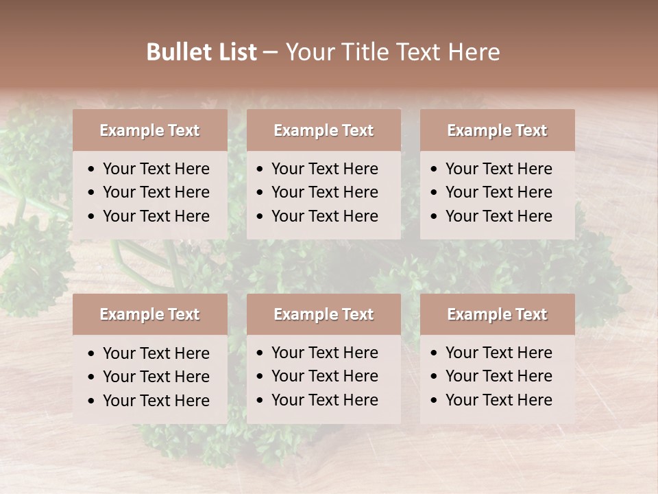 Cuisine Grass Parsley PowerPoint Template