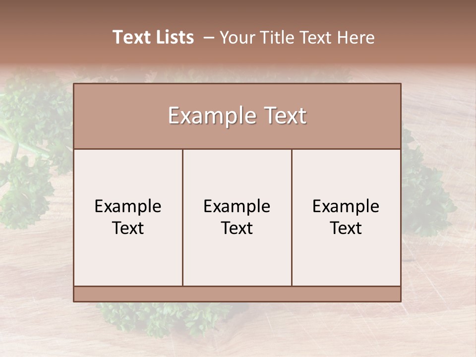 Cuisine Grass Parsley PowerPoint Template